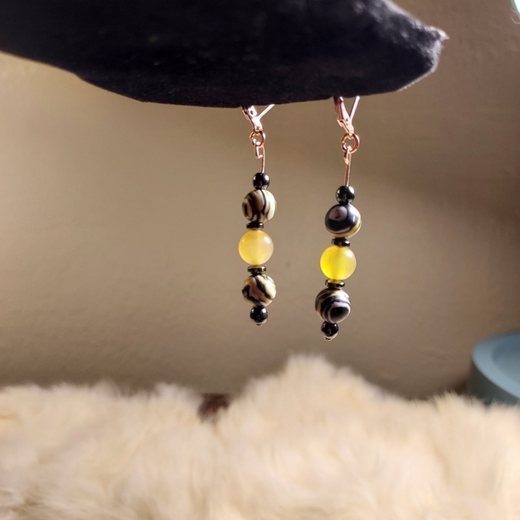 Handmade crystal earrings - Picture 4 of 4